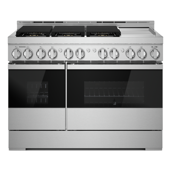 Jennair® 48" NOIR™ Gas Professional-Style Range with Chrome-Infused Griddle JGRP548HM