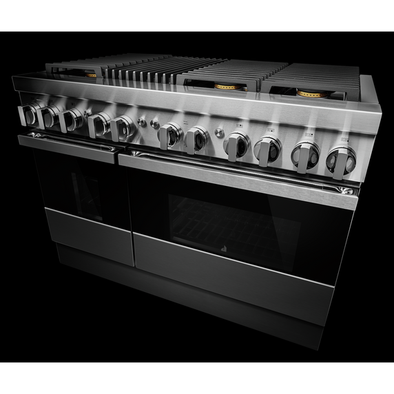 Jennair® NOIR™ 48" Dual-Fuel Professional Range with Gas Grill JDRP648HM