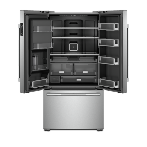 Jennair® RISE™ 72” Counter-Depth French Door Refrigerator with Obsidian Interior JFFCC72EHL