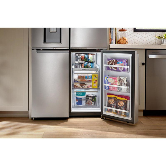 Whirlpool® 36-Inch Counter Depth 4 Door Refrigerator with Ice Maker in Door WRQC7836RZ
