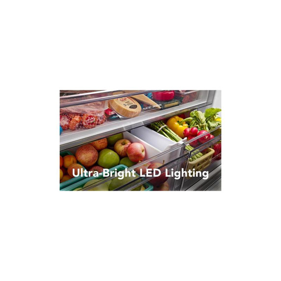 Kitchenaid® 20 cu. ft. 36-Inch Width Counter-Depth French Door Refrigerator with Interior Dispense KRFC136RPS