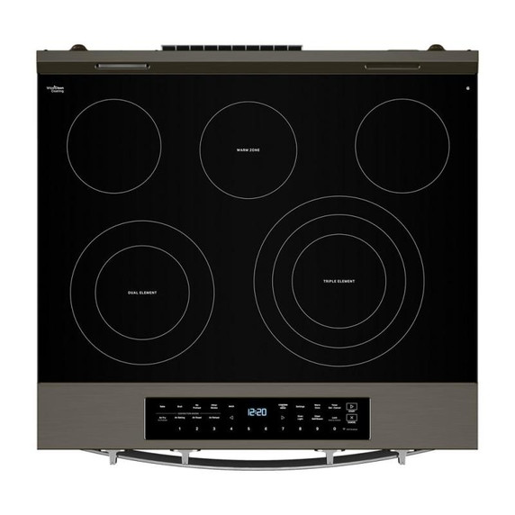 Whirlpool® 30-inch Smart Slide in Electric Range with Air Cooking Technology, No Preheat Air Fry, WipeClean™ Coating, Steam/Self Clean and High Speed Preheat YWSES7530RV