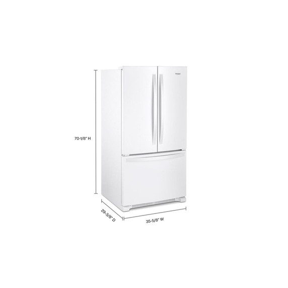 Whirlpool® 36-Inch Wide Counter-Depth French Door Bottom Mount Refrigerator - 20 cu. ft. WRFC2036RW