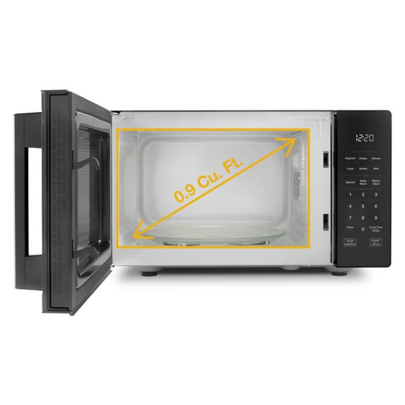 Whirlpool® 0.9 cu. ft. Stainless Steel Countertop Microwave With Steam Clean - 900 watt WMCS3019RS