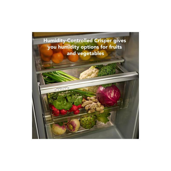 Kitchenaid® 20.8 Cu. Ft. Counter-Depth Side-by-Side Refrigerator with Exterior Ice and Water Dispenser in PrintShield™ Finish KRSC536RPS Kitchenaid® 20.8 Cu. Ft. Counter-Depth Side-by-Side Refrigerator with Exterior Ice and Water Dispenser in PrintShield™ Finish KRSC536RPS