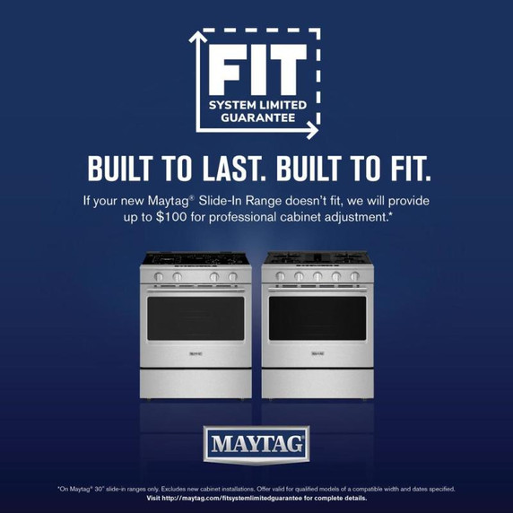 Maytag® 30-Inch Wide Slide-In Gas Range with Grill Mode and No Preheat Air Fry - 5.0 Cu. Ft. MSGS7030SZ