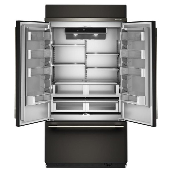 Kitchenaid® 24.2 Cu. Ft. 42" Built-In French Door Bottom Mount Refrigerator with Platinum Interior KBFN542SBE