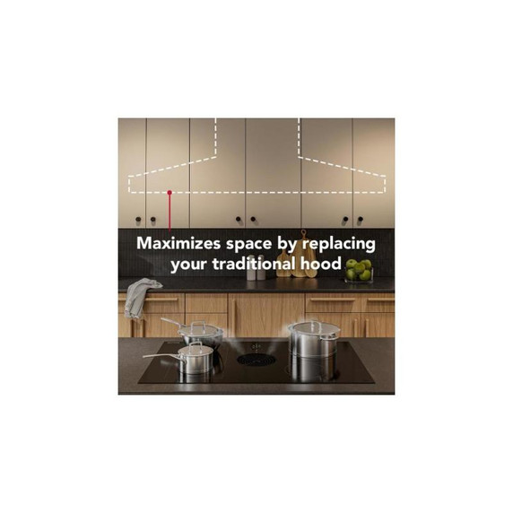 Kitchenaid® 36-inch NextGen Induction Downdraft Cooktop with Bridge XL Even-Heat™  Zone KCID936SBL