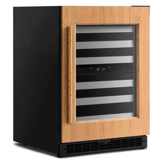 Kitchenaid® 24" Undercounter Wine Cellar with Full-Extension Wood-Front Racks KUWR324SPA