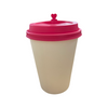 Solex Matte Pink Sippy Lid w/ Heart Plug for 90mm Hot & Cold Cups (1000/Case)