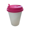 Solex Matte Pink Sippy Lid w/ Heart Plug for 90mm Hot & Cold Cups (1000/Case)
