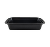 28 oz Rectangle Black Base Container w/ Clear Lid (150/Case)