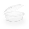 VHD-08 8 oz Clear Compostable Hinged Lid Deli Containers (300/Case)