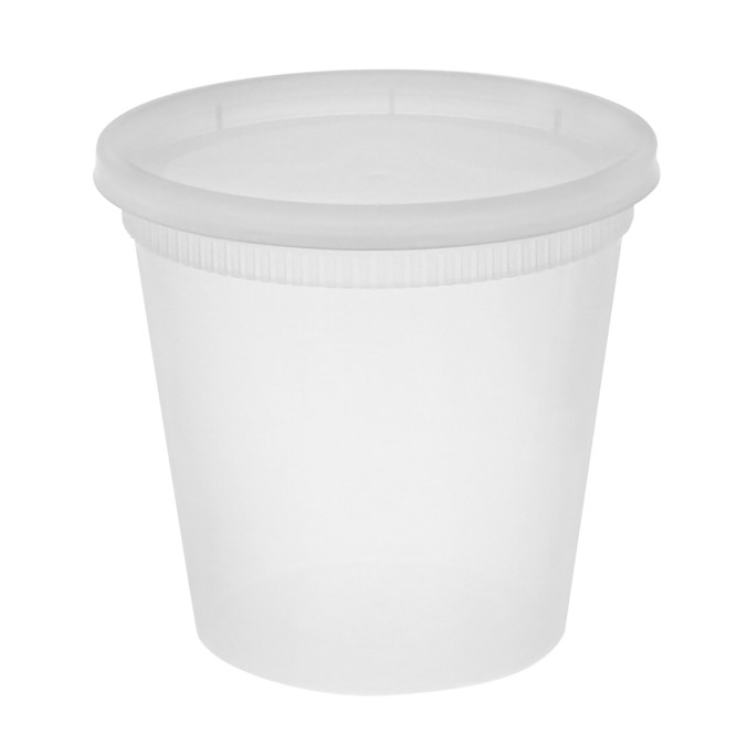 24 oz Heavy Duty Deli Cup w/ Lid (240/Case) KEVIDKO