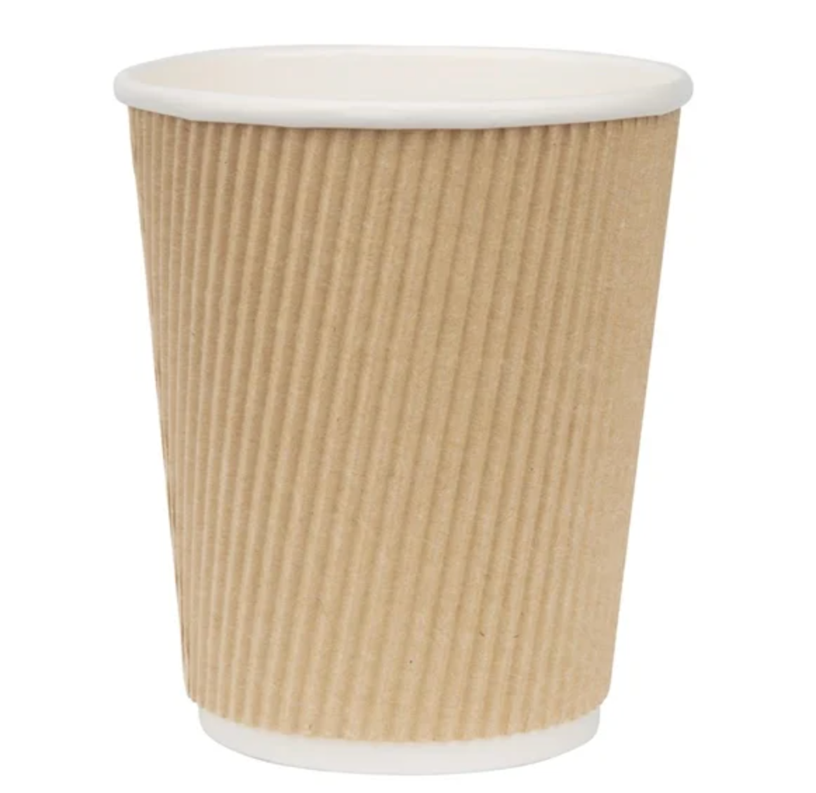 8 oz Kraft Ripple Insulated Paper Hot Cups (500/Case)