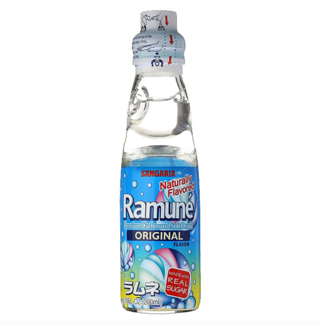 Ramune 200ml Original Japanese Soda w/ Glass Marble (18/Case)