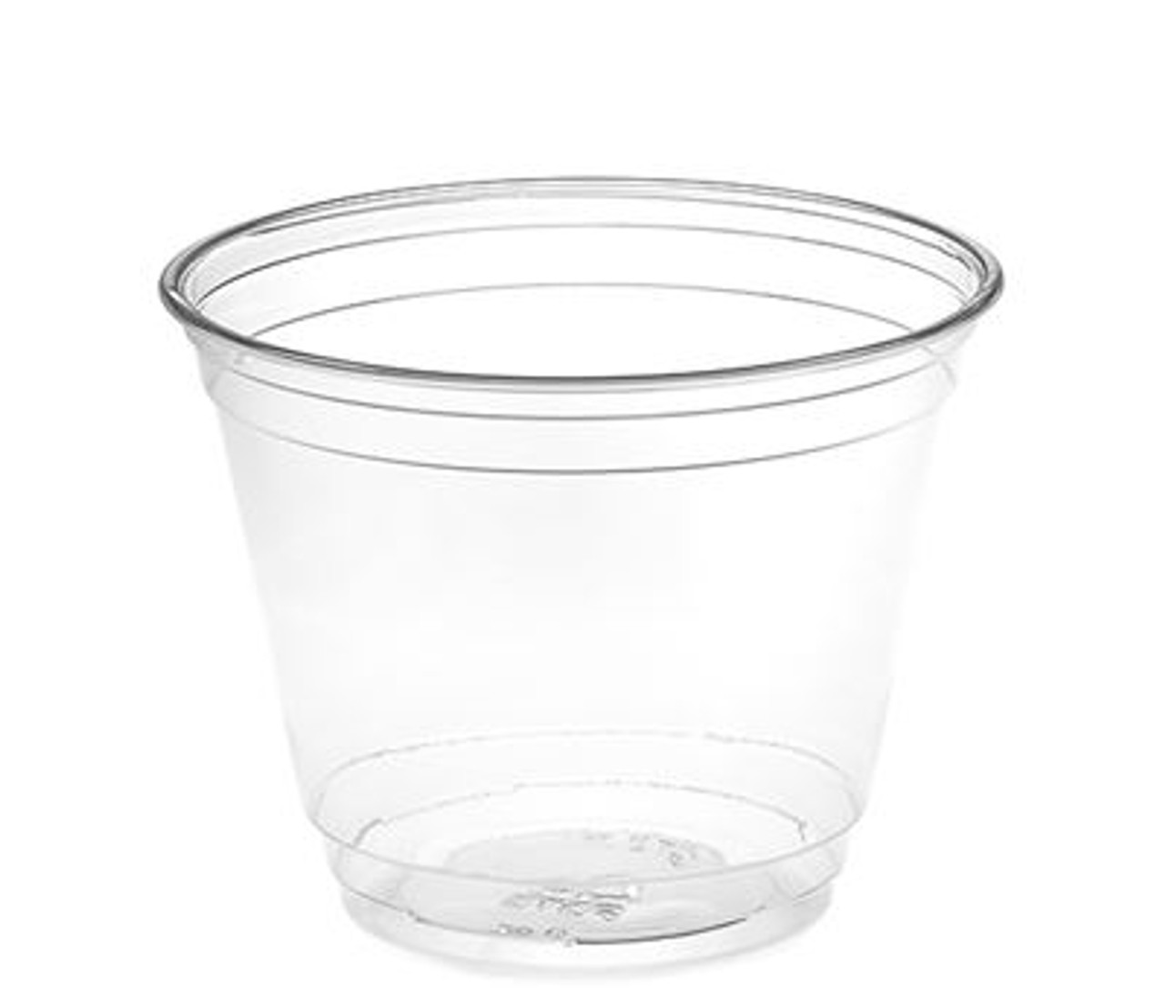 9 oz Clear PET Plastic Cups, 92mm (1000/Case)
