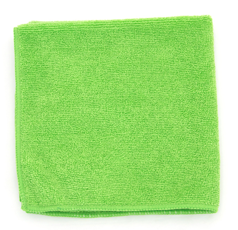 Green Microfiber Towels 16x16" (12/Pack) KEVIDKO