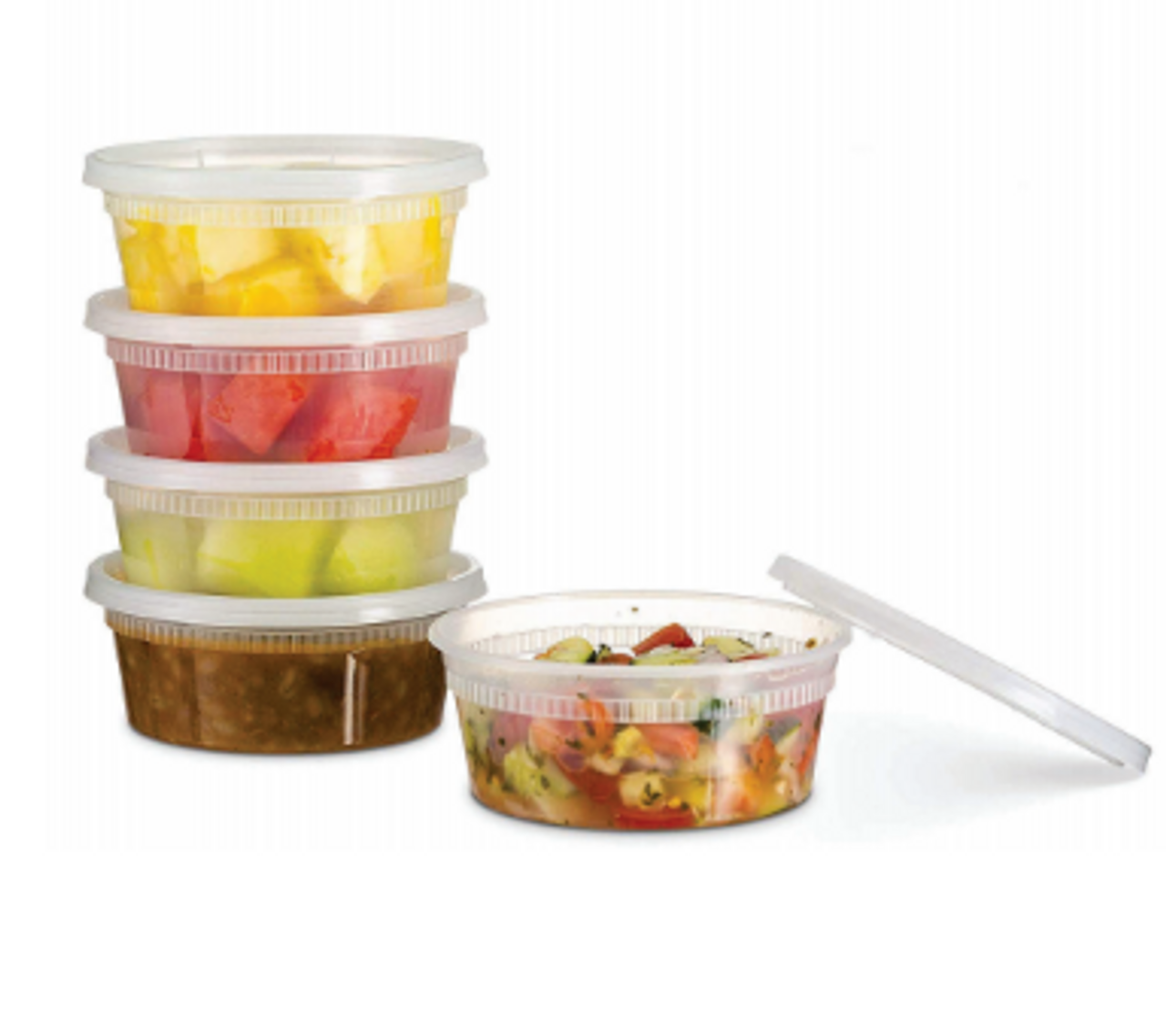 Heavy duty deli containers with lids 8Oz
