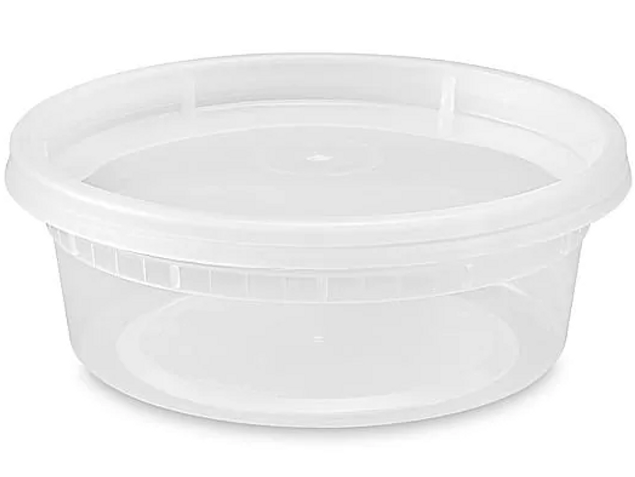 32 oz. Round Clear Plastic Soup Container Set - 240/Case 