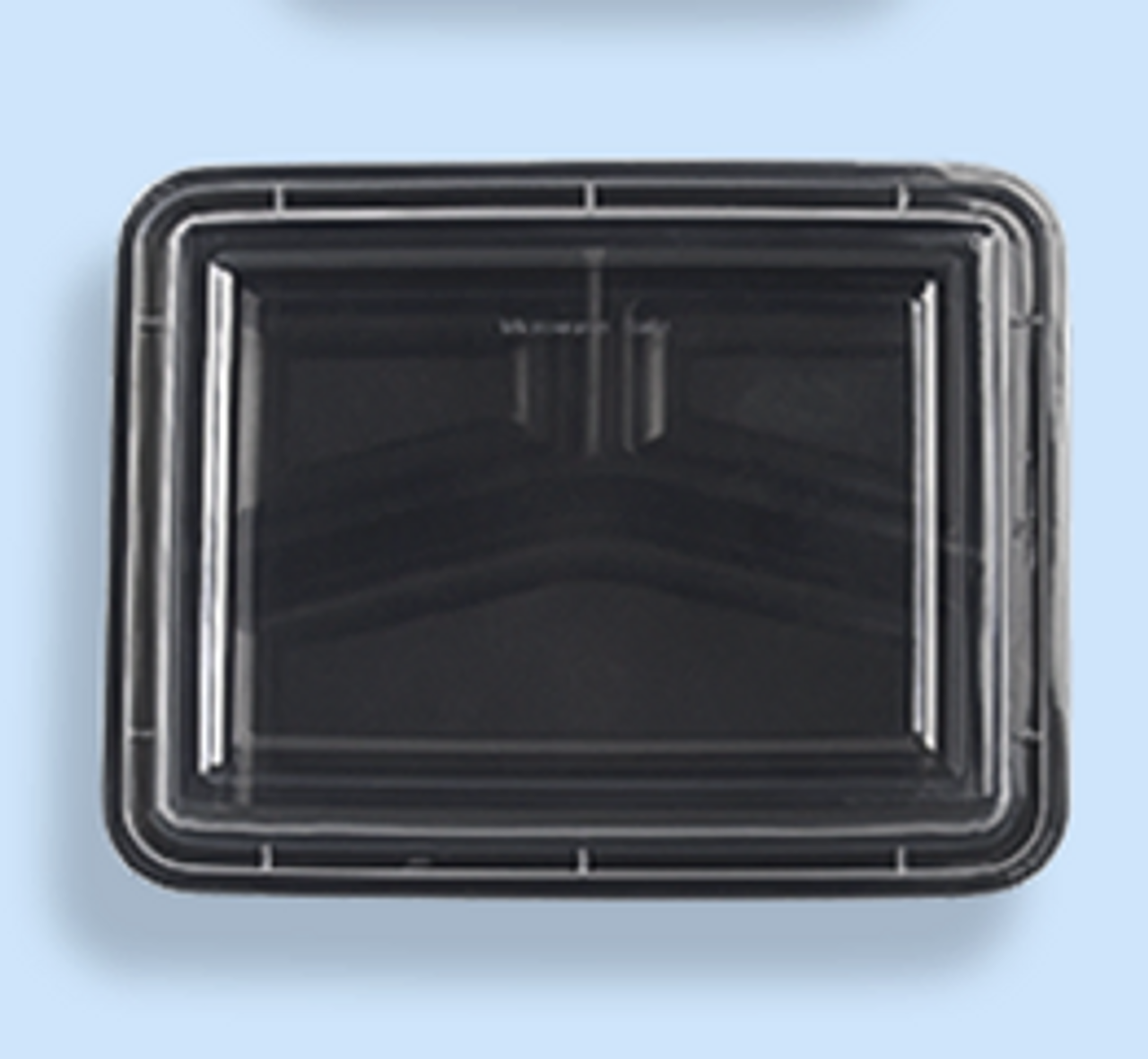 HD RE-353 42 oz 3 Compartment Black Base Container w/ 1