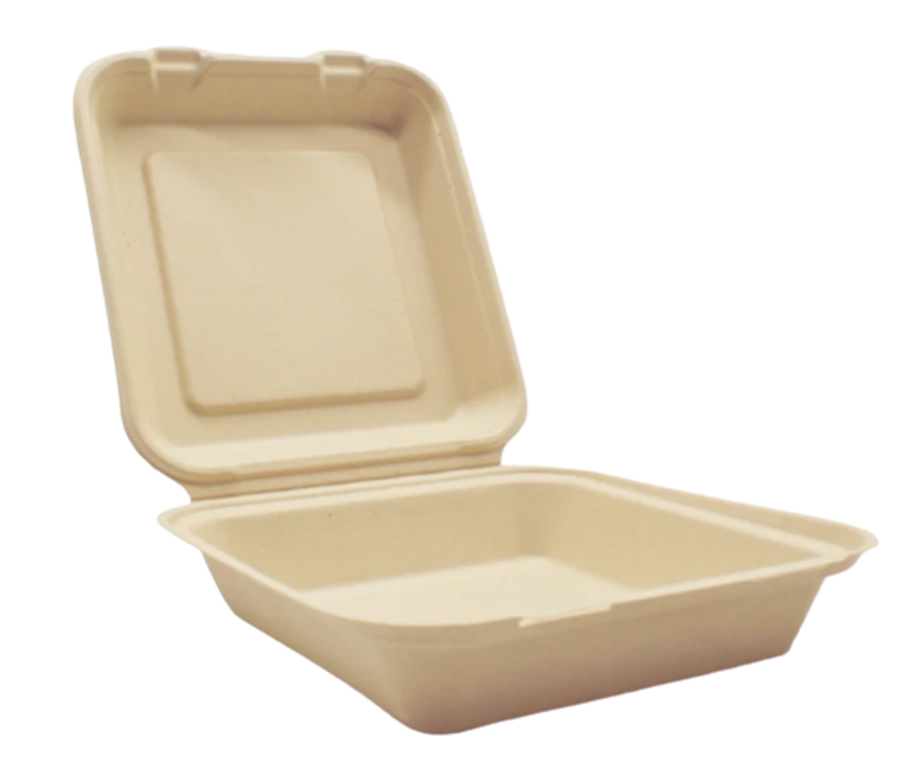 Compostable Square Hinged Clamshell Take Out Food Containers 8x8 - Heavy  Duty Quality Disposable to go Containers, Single Compartment Eco-Friendly 