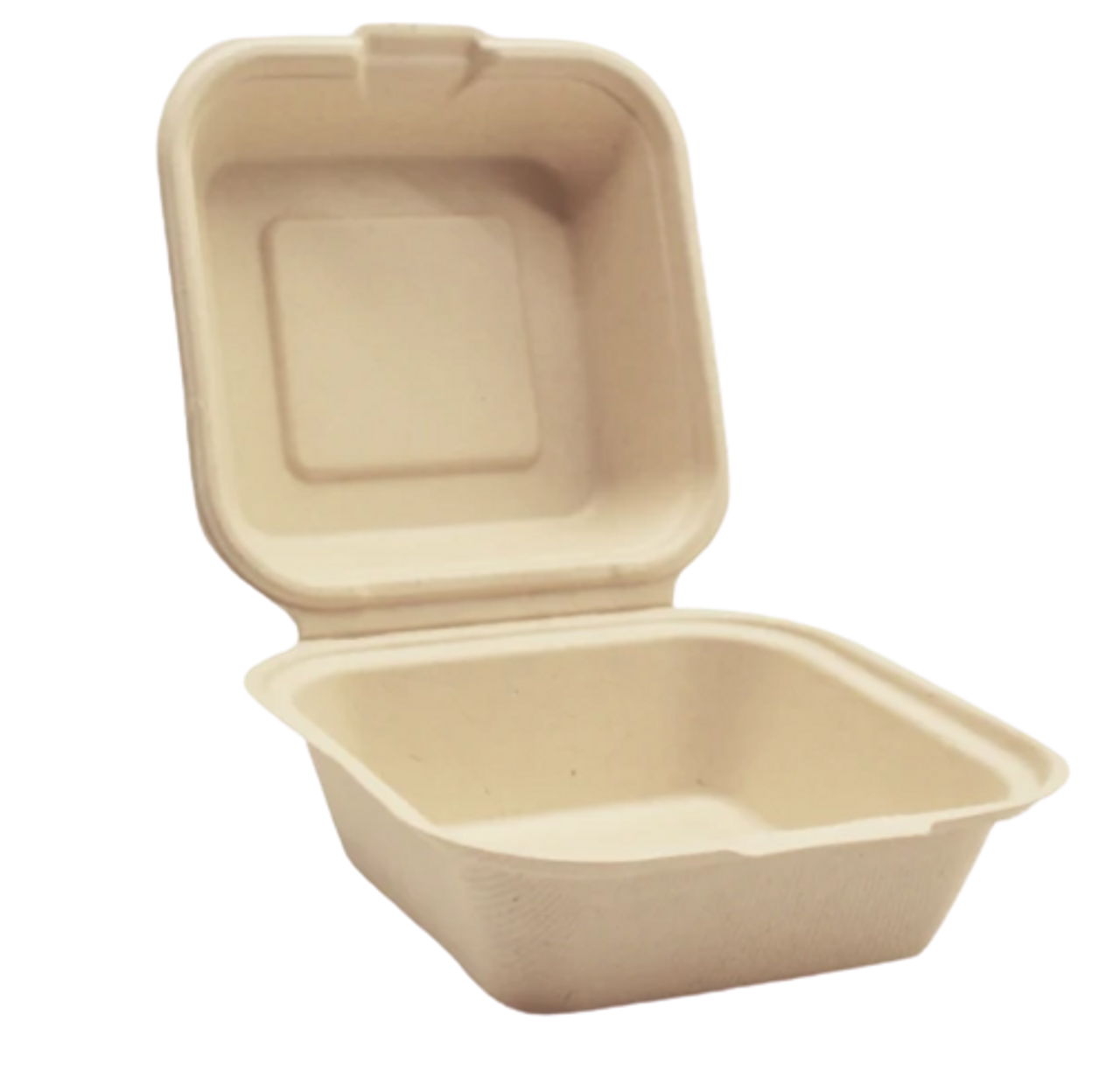 9x6x3 ECO BIODEGRADABLE COMPOSTABLE FIBER HINGED CONTAINERS