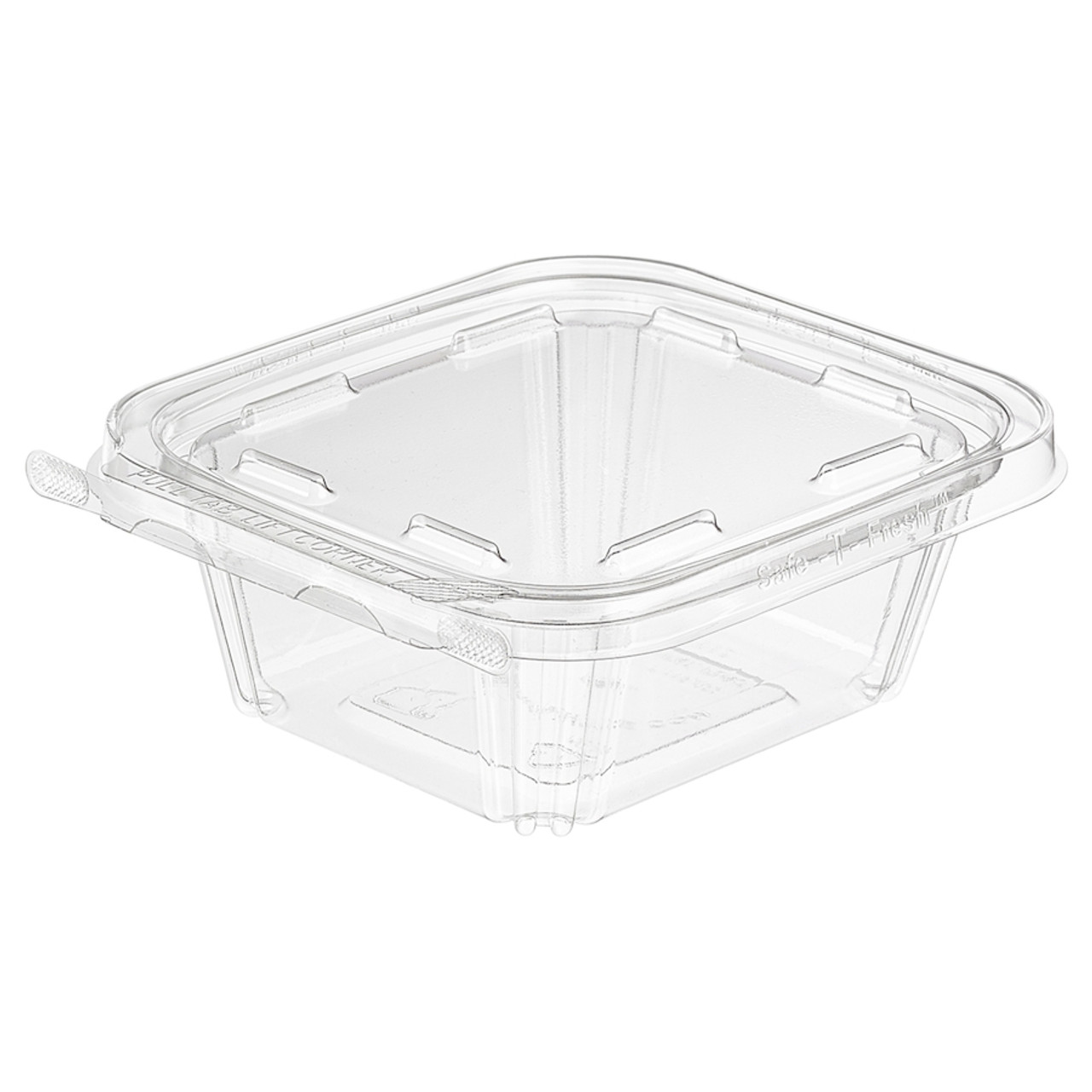 Inline Plastics Plastic Snack Container With Flat Lid 12 Oz. Clear