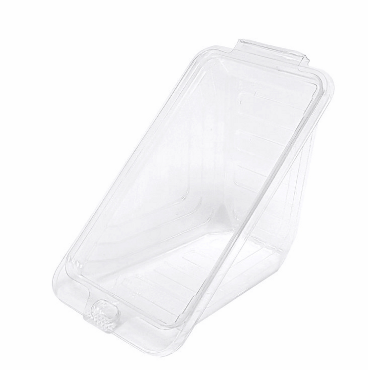 6x6 Tamper Evident 4 Compartment Clear RPET Snack Box Container & Lid  (4/75/Case)