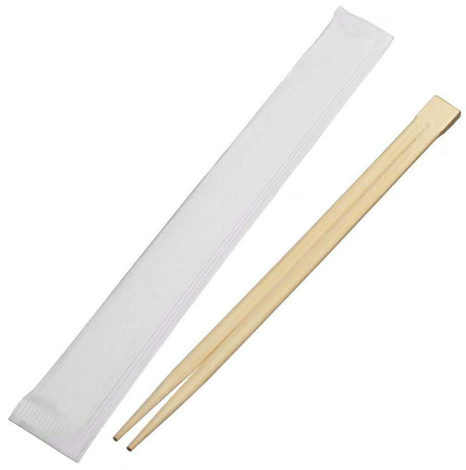 Bamboo Chopsticks, Plain White Wrapper (2000/Case) Kevidko