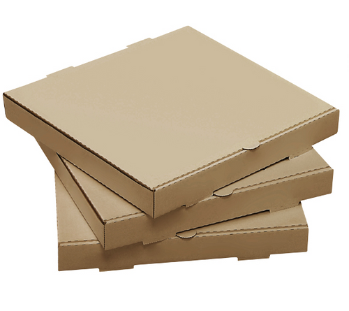 12" Plain Kraft Pizza Box (50/Case)