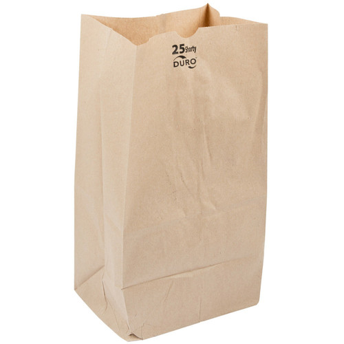 #25 Shorty Paper Grocery Bag Natural Kraft (500/Bundle)