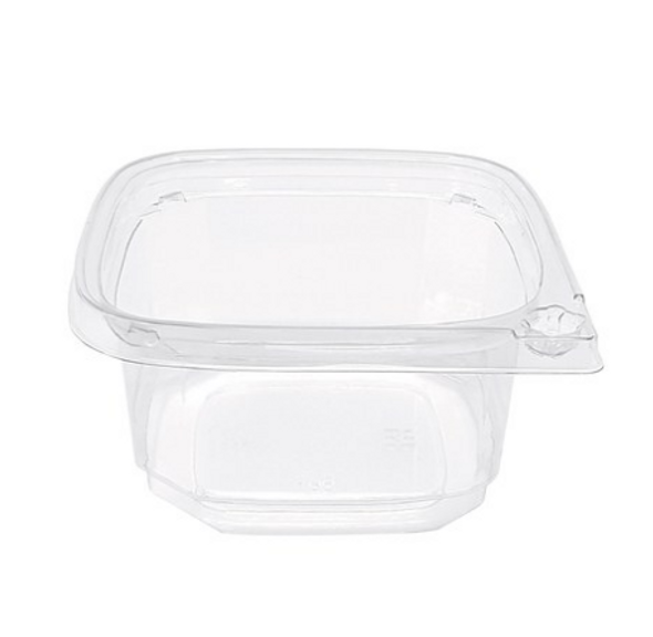 But-N-Loc 12 oz Clear Square Tamper Evident Deli Containers (500/Case)
