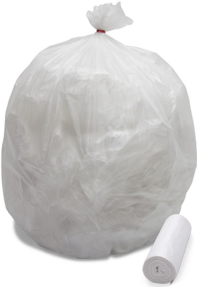 KEVIDKO 45 Gallon Natural HDPE Trash Can Liners, 16 Micron (250/Case)