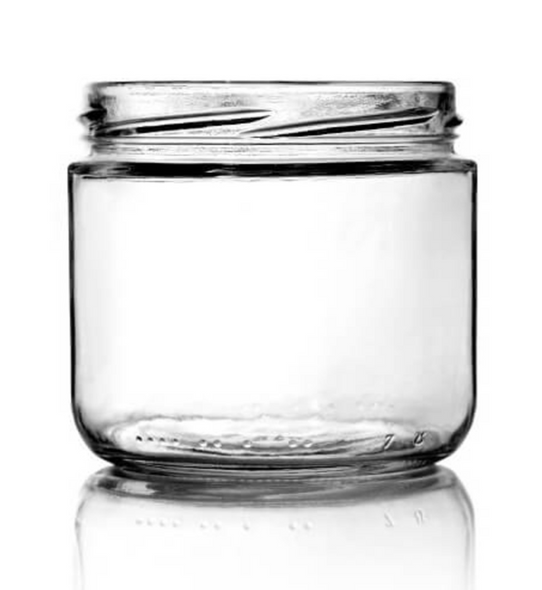 8oz Clear Glass Paragon Spice Jars (Cap Not Included) - 12/Case, Clear Type III BPA Free 58-400