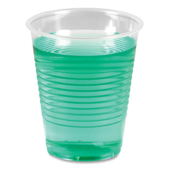 Ribbed Plastic Cups, Clear Water Cup
