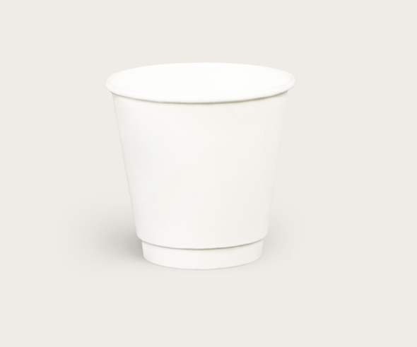 Solex 8 oz Squat Matte White No-Sleeve Insulated Paper Hot Cup (500/Case)