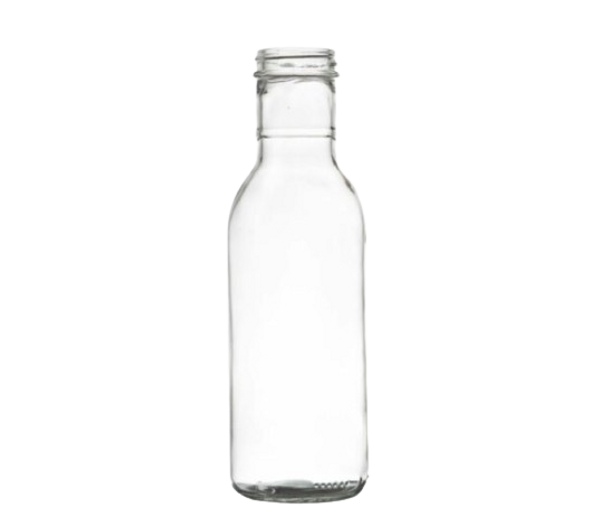 38-400 12 oz Clear Flint Glass BBQ Sauce Bottle (12/Case)