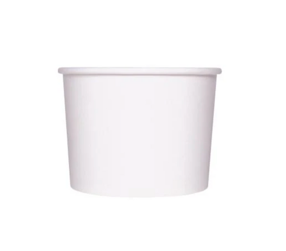Solex 96mm 10 oz White Paper Food Container (1000/Case)