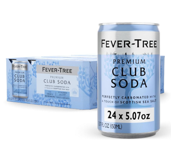 Fever Tree Club Soda 150ml Can, 3x8 (24/Case)