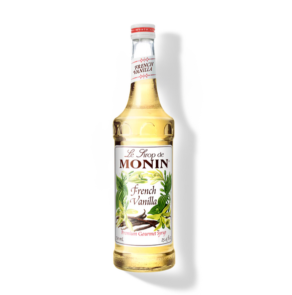 Monin 750ml French Vanilla Syrup in Glass Bottle (1/Each)