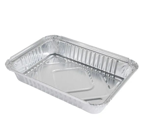 1.5 lb Shallow Oblong Aluminum Foil Pans (500/Case)