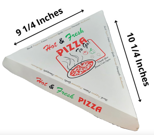 Single Slice Chipboard Pizza Box, Stock Print (400/Case)