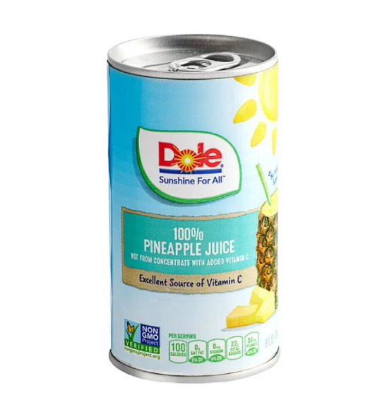 Dole Pineapple Juice, 6 oz Cans (48/Case)