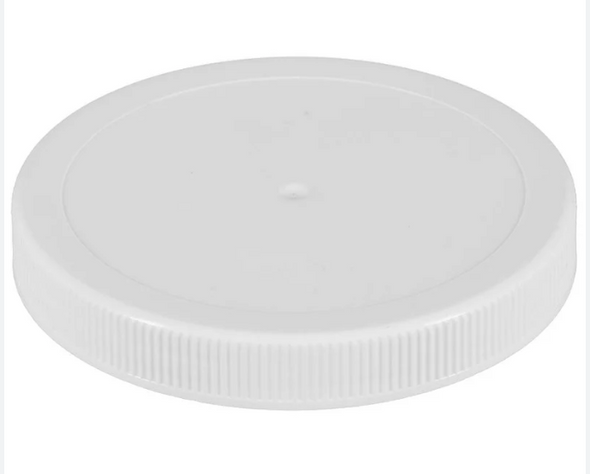 110-400 White Ribbed Polypropylene Caps with F217 Liner (1/Each)