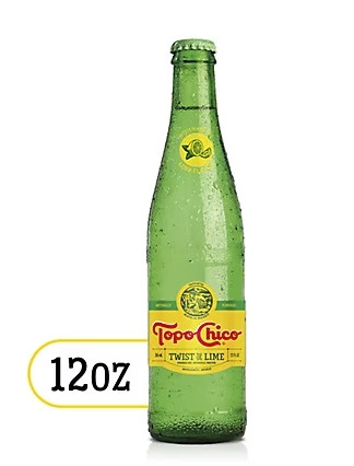 *Pick Up Only* Topo Chico Twist of Lime Sparkling Water, 12 oz Glass Bottles (24/Case)