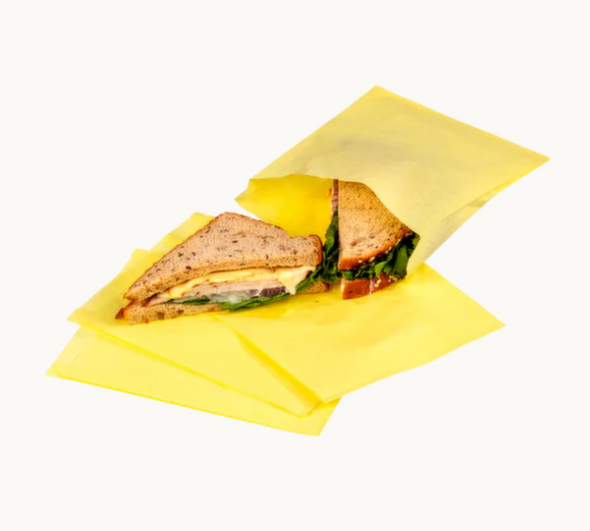 6x0.75x7.25" Yellow Grease Resistant Sandwich Bags (2,000/Case)
