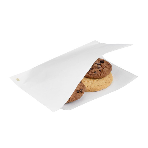 7x6.75" White Grease Resistant Double Open Bags (2,000/Case)