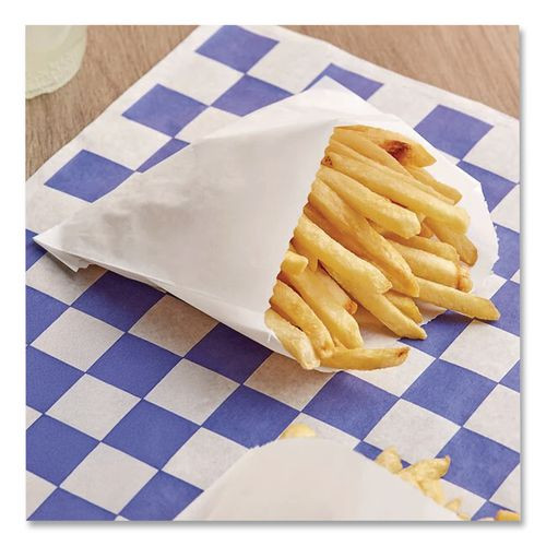 #3 4.5x3.5" White PFAS-Free Grease Resistant French Fry Bags (2,000/Case)