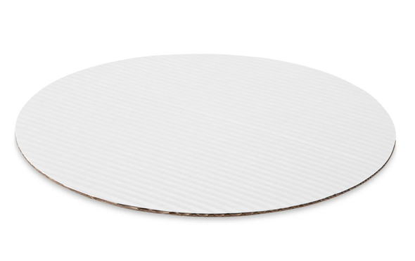 14-inch white corrugated cake circle board
